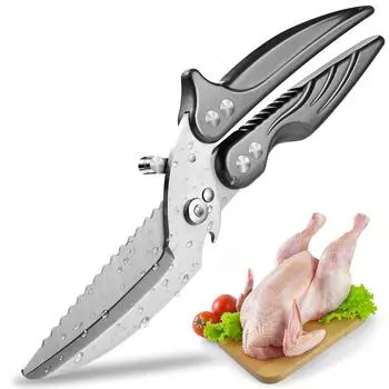 Stainless Steel Heavy Duty Kitchen Scissors Multipurpose Poultry Shears for Fish Cleaning Food Prep