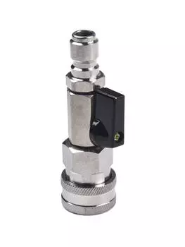 Stainless Steel High Pressure Washer Ball Valve Kit Easy Attachment 4500 PSI