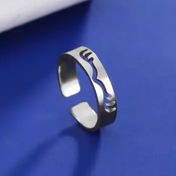 Кольца из полых рогов из нержавеющей стали, европейские и американские модные мужские модные простые режущие мужские регулируемые кольца с отверстием, персонализированные кольца opening adjustable
