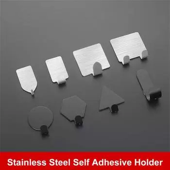 Stainless Steel Hook Self Adhesive Kitchen Hook Stainless Steel Holder Hanger For Bathroom Door Wall Self Holder Kitchen Tools