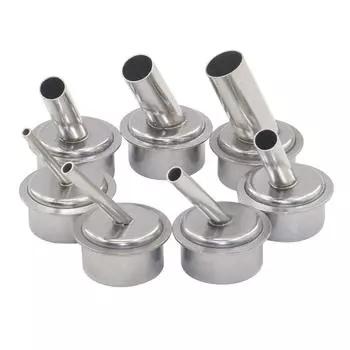 Stainless Steel Hot Air Tool Resisting Nozzles Heat Nozzle Set 7Pieces Set for Quick 861DW Welding Mouthpiece