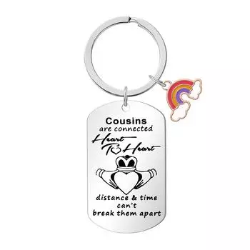 Stainless Steel Inspirational Military Keychain - Laser Engraved Creative Gift Pendant