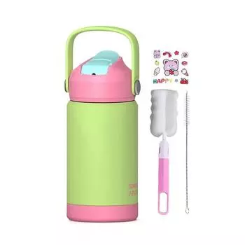 Stainless Steel Kids Thermos Cup with Handle Vacuum Insulated Bottle Sports Space Kettle Travel