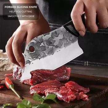 Stainless Steel Kitchen Knife Boning Knife Fish Cutter Knife Wooden Handle Meat Cleaver Cooking Knife Bone Kitchen Accessories