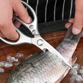 Stainless Steel Kitchen Scissors Chicken Bone Shear Sharp Kitchen Poultry Shears Butcher Meat Cleaver Vegetable Fish Duck Cutter