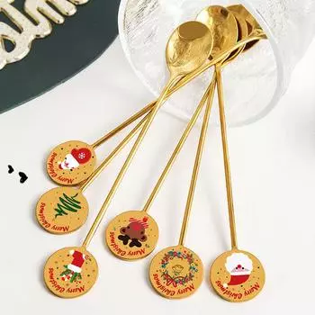 Stainless Steel Knife Fork Spoon Cutlery Set Durable Christmas Tableware Gift And Trees Reindeer