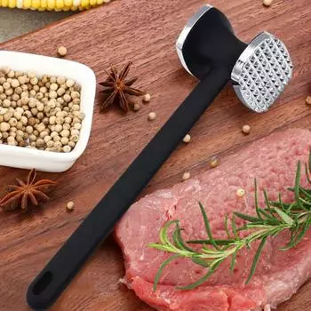 Из нержавеющей стали молоток для размягчения мяса инструмент двухсторонний молоток для разбивания сухожилий говяжий молоток эффективный кухонный аксессуар для размягчения серебряный