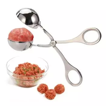 Stainless Steel Meatball Clamp Pill Round Rice Ball Maker Clip Tongs with Grip Pork Beef Meat Kitchen Cooking Tools DIY Gadget