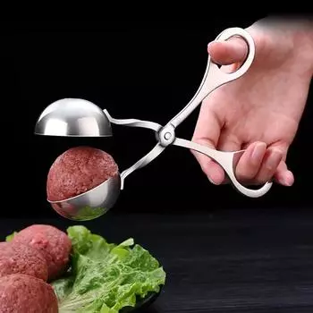 Stainless Steel Meatball Maker Non-Stick Tongs Fish Ball Meatballs Spoon Meat Tools Ball Maker Kitchen Utensils and Molds