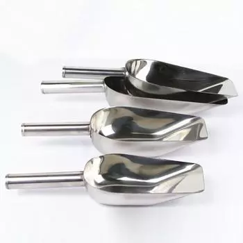 Stainless Steel Metal Wedding Candy Ice Cube Flour Hand Bar Buffet Scoop Tools 8 inch