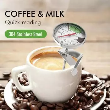Stainless Steel Milk Coffee Thermometer 5-Inch Dial Probe Thermometer 0-100 °C Kitchen Food Cooking Milk Temperature Tester