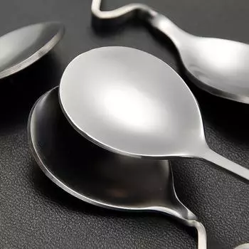 Stainless Steel Mixing Spoon Restaurant Milk Tea Thickening Material Cartoon Style Coffee Utensils Restaurant Stir Soup Spoon