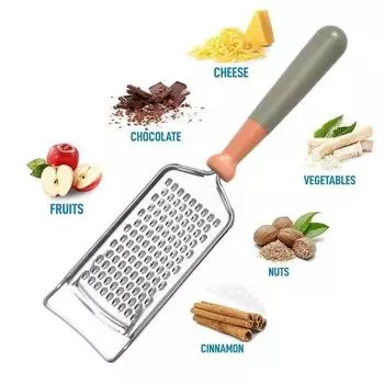 Stainless Steel Multi -function Grater Kitchen Premium Cheese Grater with Handle Lemon Zester Handheld Fruit & Vegetable Tools