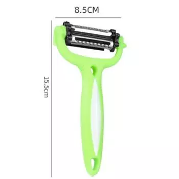 Stainless Steel Multifunctional Peeler New 3 in 1 Peeler Vegetable Preparation зелёный