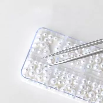 Нержавеющая сталь Щипцы для ногтей Пинцет Стразы Хрустальные блестки Блестки Подбор ватных дисков Инструменты для маникюра B