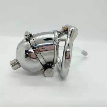 Украшения из нержавеющей стали с открытым концом и кольцом-клеткой с двойной блокировкой для мужчины XS