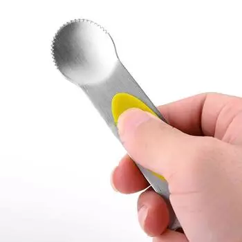 Stainless Steel Orange Peeler Lemon Planer Three in One Fruit Peeler Orange Peeler Gadget Easy Open Lemon Citrus Peeler Tool жёлтый