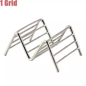 Stainless Steel Oven Dishwasher Safe Food Display Pizza Rack Taco Holder Kitchen Tools Stand Tray 1 grid