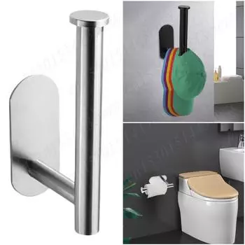 Stainless Steel Paper Towel Holder No Drilling Wall Mount Tissue Towel Holder Under Cabinet Tissue Hanger Bathroom Accessories серебряный