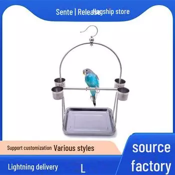 Stainless Steel Parrot Hand-Raising Stand - Durable Cage Rack for Birds G02