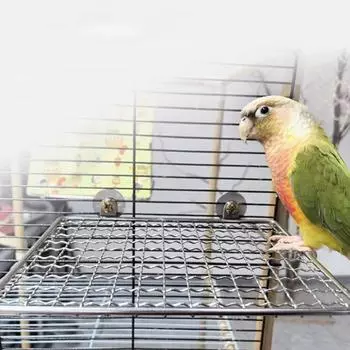 Stainless Steel Parrot Steel Mesh Platform Parrot Resting Springboard For Pet Bird Parrot S серебряный