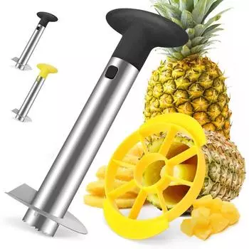 Stainless Steel Pineapple Corer and Slicer Tool Pineapple Cutter with Sharp Serrated Tips Cutter Corer Slicer Kitchen Tools жёлтый