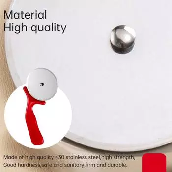 Stainless Steel Pizza Cutter Pastry Roller Knife Creative Circular Pizza Single Wheel Knife Biscuit Cake Roller Kitchen Tool красный