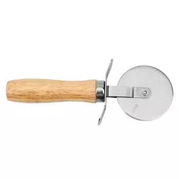 Stainless Steel Pizza Knife With Wooden Handle Pastry Pasta Dough Baking Tools Home Kitchen Accessories Round Pizza Cutter