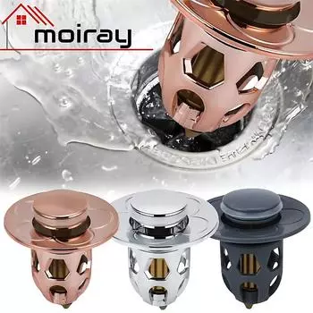 Stainless Steel Pop-Up Bounce Core Basin Drain Filter Hair Catcher Sink Strainer Bathtub Stopper Bath Plug Bathroom Tool серый