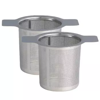 Stainless Steel Reusable Loose Tea Leaf Spice Filter Teapot Tea Strainers with Binaural Teaware Household Kitchen Accessories