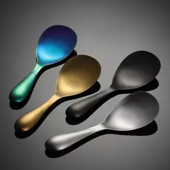 Stainless Steel Rice Scoop Thicken Rice Spatula Easy To Clean Round Head Scooper Cooking серебряный