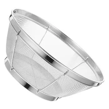 Stainless Steel Rice Washing Sieve Tuna Strainer Kitchen Colander Bowl Food Basket Fruits Drain Fine Mesh Drainer
