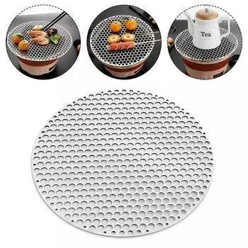 Stainless Steel Round BBQ Net Grill Mesh Roast Nets Bacon Grill Tool Iron Nets Camping Barbecue Accessories Non-stick Grid Rack