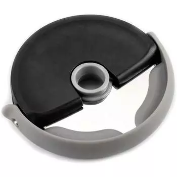 Stainless Steel Round Wheel Pizza Cutting Knife with Lid Roller Dough Slicer Cutter Pastry Kitchen Baking Bread Accessories Tool чёрный