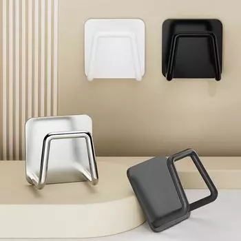 Stainless Steel Sink Sponges Holder Home Kitchen Self Adhesive Drain Drying Rack Shelf Household Wall Hooks Storage Organizer 1PCS серебряный
