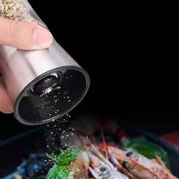 Stainless Steel Spice Salt and Pepper Grinder Kitchen Portable Jar Containers Manual Food Herb Grinders Gadgets Bottle