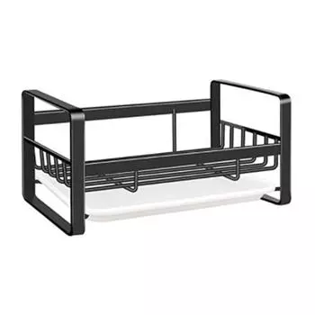 Stainless Steel Sponge Soap Rack | Kitchen Sink And Glove Box | Soap Dispenser And Glove Box With Front Drip Tray