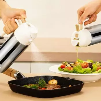 Stainless Steel Spray Kettle Kitchen Household Oil Kettle Spray And Pour Dual-use Leak-proof Air Fryer Spray Bottle T8N4