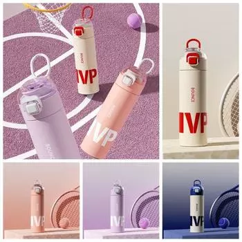 Stainless Steel Stainless Steel Thermos Cup Stainless Steel Vacuum Flask Cup Outdoor Sports синий