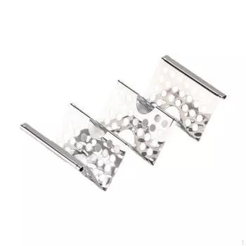 Stainless Steel Taco Holder Rack Easy to Clean Sturdy Reusable Stylish Plate Stand for Birthday