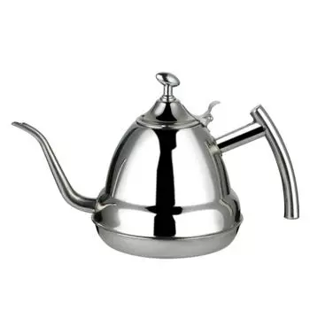 Stainless-Steel Teapot Round Coffee Tea-Pot Water-Kettle Water-Kettle Container Dining Kitchenware Coffee Teapot Drink 1.2L