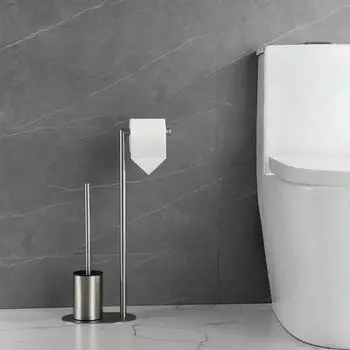 нержавеющая сталь туалетная щетка бумажное полотенце съемное независимое без перфорации съемное напольное вешалка для хранения в ванной золотистый