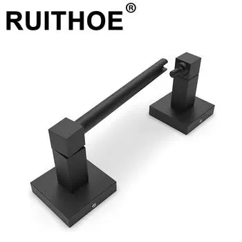 Stainless Steel Toilet Roll Holder only Screw in Bathroom Tissue Paper Holder Black Silver Easy Installation SUS304 Anti-Drop чёрный