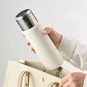 Stainless Steel Travel Coffee Thermos Bottle with Hammer Pattern Cup for Hot Cold Drink Bottle Insulating Cup Vacuum Flasks Gift 300-420ml
