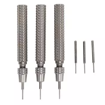 Stainless Steel Watch Band Pin Punches with 3 Extra Needles Strap Replacement Link Pin Remover Tool