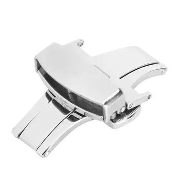 Stainless Steel Watch Clasp Buckle Watchband Clasp Replacement Accessory Silver20MM