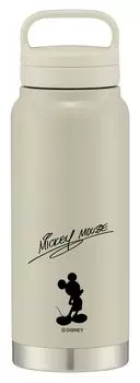 Stainless Steel Water Bottle with Screw 500ml Disney Mickey Mouse Silhouette Skater Mug Bottle STSC5 Handle, Type, (Skater) Thermal/Cold