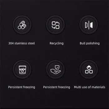 Stainless Steel Whiskey Stones Ice Cubes Vodka Wine beer Cooler Bar Natural Whisky Cooler Sipping Chiller Tool