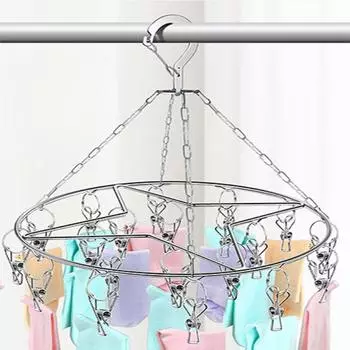 Stainless Steel Windproof Clothespin Sock Clip Laundry Hanger Bra Towel Clothes Airer Peg Hook Drying Sock