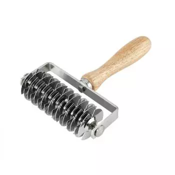 Stainless Steel Wooden Handle Pizza Baking Tools Roller Dim Sum Hob Pizza Sala Net Knife Cookie Cutter Kitchen Tools